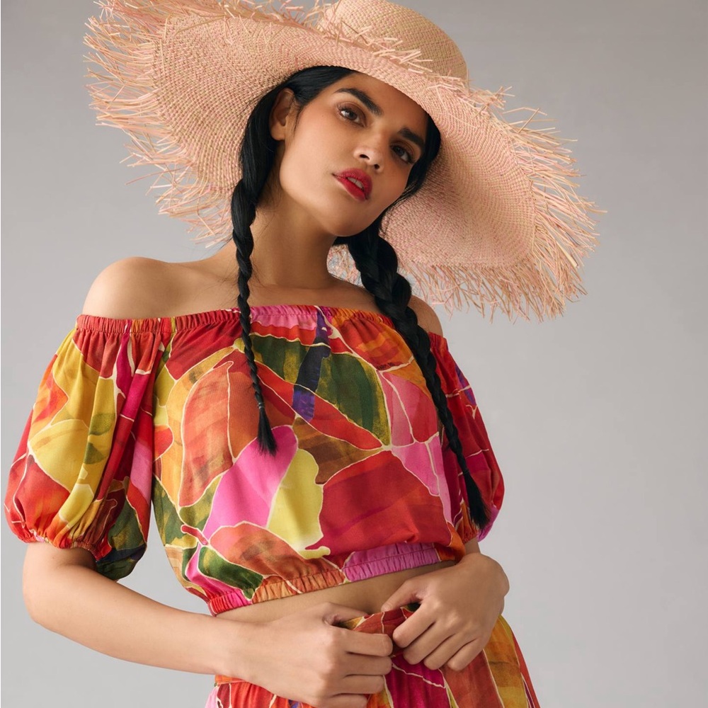 Farm Rio x Anthropologie Off-The-Shoulder Bubble Top size XS‎